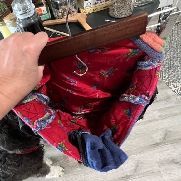 Handmade Sweater Knit Rainbow Messenger Bag - Picture 8 of 9